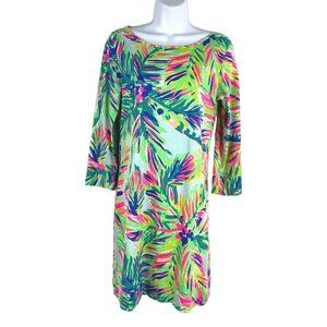 Lilly Pulitzer Marlowe Dress Multi Island Time Reduced Pima Cotton Women's Small
